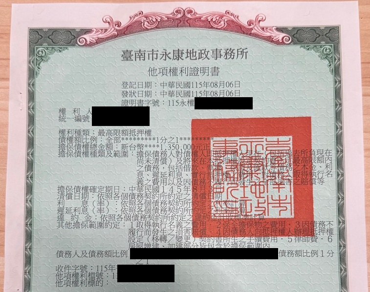 台南市永康區華廈持分房屋貸款成功案例