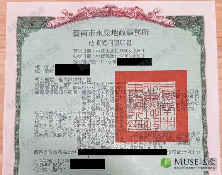 台南永康華廈持分房屋貸款房屋二胎成功案例